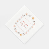 Serviette En Papier Baby shower d'accueil Fleur sauvage Boho simple (Coin)