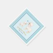 Serviette En Papier Baby shower d'agneau de garçon Bleu mignon serviet (Coin)