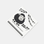 Serviette En Papier Baby shower d'agneau noir Kawaii (Coin)