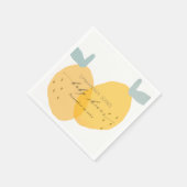Serviette En Papier Baby shower d'agrumes de citron jaune mignon (Coin)