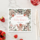 Serviette En Papier Baby shower d'amis de la forêt (En situation)