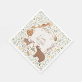 Serviette En Papier Baby shower d'amis de la forêt (Coin)