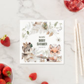 Serviette En Papier Baby shower d'amis du bois mignon (En situation)