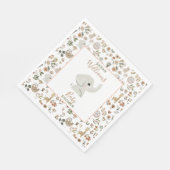 Serviette En Papier Baby shower d'Anamials de Safari de Boho mignonne (Coin)