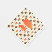 Serviette En Papier Baby shower d'animaux de bois (Coin)