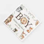 Serviette En Papier Baby shower d'animaux de bois (Coin)