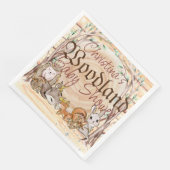 Serviette En Papier Baby shower d'animaux de bois glamour (Coin)