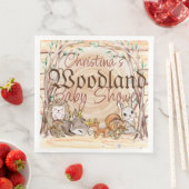 Serviette En Papier Baby shower d'animaux de bois glamour (En situation)