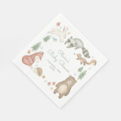 Serviette En Papier Baby shower d'animaux de bois mignons (Coin)
