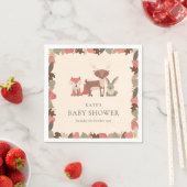 Serviette En Papier Baby shower d'animaux en bois mignon / Saupoudrer (En situation)