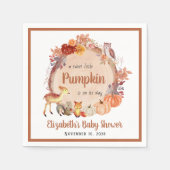 Serviette En Papier Baby shower d'animaux en terre cuite Citrouille (Devant)