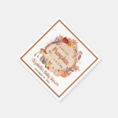 Serviette En Papier Baby shower d'animaux en terre cuite Citrouille (Coin)