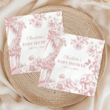 Baby shower d'animaux Safari Toile de Jouy