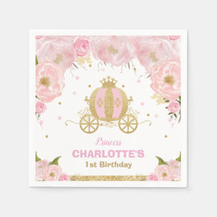 Serviette En Papier Baby shower d'anniversaire de la princesse Florale