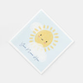 Serviette En Papier Baby shower d'anniversaire personnalisé Sunshine (Coin)