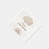 Serviette En Papier Baby shower d'aquarelle beige (Coin)