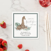 Serviette En Papier Baby shower d'aquarelle Boho Giraffe (En situation)