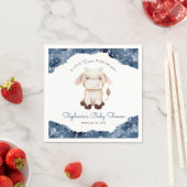 Serviette En Papier Baby shower d'aquarelle céleste Taurus (En situation)