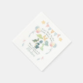 Serviette En Papier Baby shower d'aquarelle Cute Dinosaur (Coin)