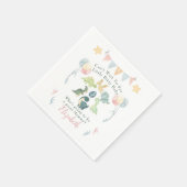 Serviette En Papier Baby shower d'aquarelle Cute Dinosaur (Coin)