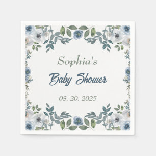 Serviette En Papier Baby shower d'aquarelle de printemps