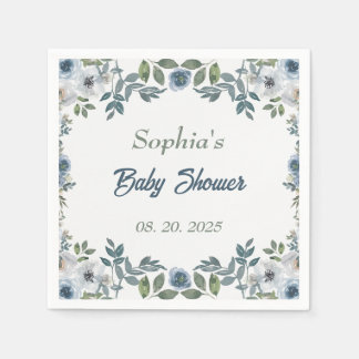 Serviette En Papier Baby shower d'aquarelle de printemps