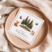 Serviette En Papier Baby shower d'aquarelle des animaux forestiers