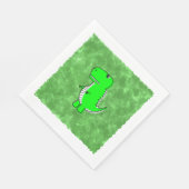 Serviette En Papier Baby shower d'aquarelle Dino vert (Coin)