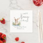 Serviette En Papier Baby shower d'aquarelle du Bunny de printemps (En situation)