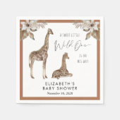 Serviette En Papier Baby shower d'aquarelle Giraffes Boho (Devant)