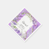 Serviette En Papier Baby shower d'aquarelle Lavender Boho (Coin)