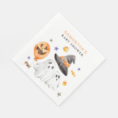 Serviette En Papier Baby shower d'aquarelle Little Boo Halloween (Coin)
