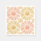 Serviette En Papier Baby shower d'aquarelle Little Sunshine (Devant)