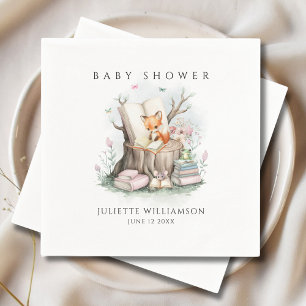 Serviette En Papier Baby shower d'aquarelle neutre entre les sexes
