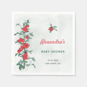 Serviette En Papier Baby shower d'aquarelle rustique chic Little Tomat