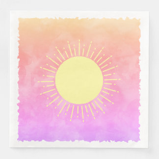 Serviette En Papier Baby shower d'aquarelle Sunshine Arrière - plan pe