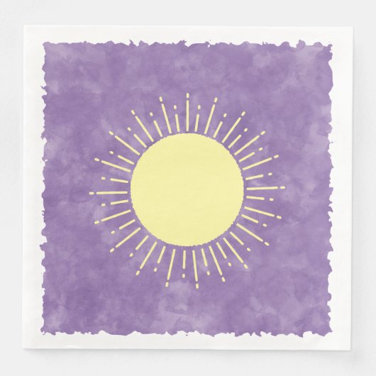 Serviette En Papier Baby shower d'aquarelle Sunshine Arrière - plan pe (Devant)