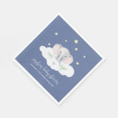 Serviette En Papier Baby shower d'arachide serviettes éléphantes bleue (Coin)