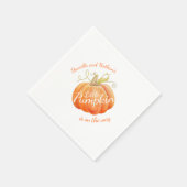 Serviette En Papier baby shower d'art citrouille aquarelle (Coin)