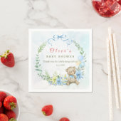 Serviette En Papier Baby shower d'attente de l'ours en peluche (En situation)