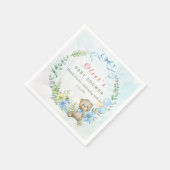 Serviette En Papier Baby shower d'attente de l'ours en peluche (Coin)