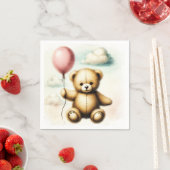 Serviette En Papier Baby shower d'attente rapide de l'ours en peluche (En situation)