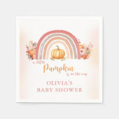 Serviette En Papier Baby shower d'automne Boho Rainbow Little Citrouil (Devant)
