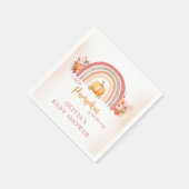 Serviette En Papier Baby shower d'automne Boho Rainbow Little Citrouil (Coin)
