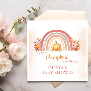 Serviette En Papier Baby shower d'automne Boho Rainbow Little Citrouil