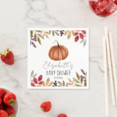 Serviette En Papier Baby shower d'automne citrouille (En situation)