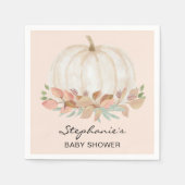 Serviette En Papier Baby shower d'automne citrouille (Devant)