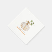 Serviette En Papier Baby shower d'automne Citrouille (Coin)