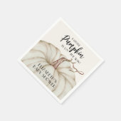 Serviette En Papier Baby shower d'automne Citrouille blanc (Coin)
