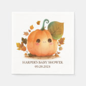 Serviette En Papier Baby shower d'automne Citrouille doux (Devant)